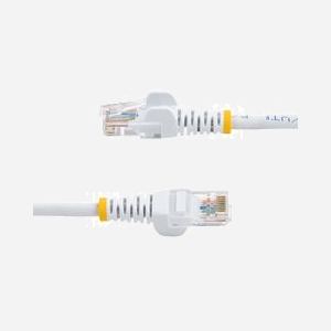 StarTech.com Câble Cat5e UTP 3m RJ45 M/M Blanc - Cordon Ethernet anti-accroc, Cuivre 24 AWG, PoE, 10/100Base-T(X), 100 Mbit/s, 350 MHz - Miniature 3