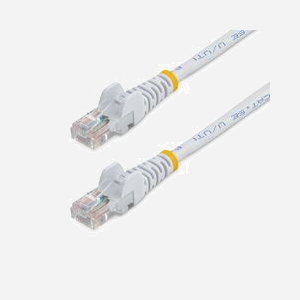 StarTech.com Câble Cat5e UTP 3m RJ45 M/M Blanc - Cordon Ethernet anti-accroc, Cuivre 24 AWG, PoE, 10/100Base-T(X), 100 Mbit/s, 350 MHz - Miniature 1