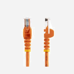 StarTech.com Câble Réseau Cat5e UTP 2m RJ45 M/M Orange - 45PAT2MOR - 24 AWG, 350MHz, Contacts Or, CMG (CM), Anti-accroc - Miniature 2