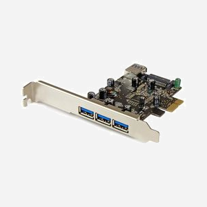 StarTech.com Carte PCIe USB 3.2 Gen 1 PEXUSB3S42 - 4 Ports (3 Ext. 1 Int.) - Chipset Renesas/NEC µPD720202 - Support UASP - PCI 2.0