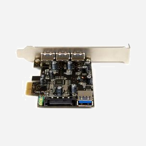 StarTech.com Carte PCIe USB 3.2 Gen 1 PEXUSB3S42 - 4 Ports (3 Ext. 1 Int.) - Chipset Renesas/NEC µPD720202 - Support UASP - PCI 2.0 - Miniature 4