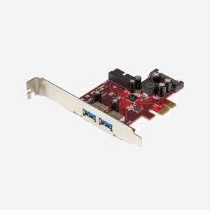 Carte Contrôleur StarTech.com PEXUSB3S2EI PCIe vers 2x USB 3.2 Gen 1 Externes + 2x Internes, Alimentation SATA, Chipset Renesas/NEC µPD720201