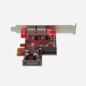 Carte Contrôleur StarTech.com PEXUSB3S2EI PCIe vers 2x USB 3.2 Gen 1 Externes + 2x Internes, Alimentation SATA, Chipset Renesas/NEC µPD720201 - Miniature 4