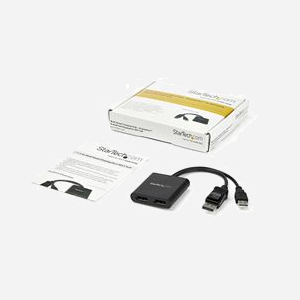 StarTech.com Répartiteur DisplayPort 1.2 vers 2x DisplayPort MST Hub, 4K 30Hz/1080p 60Hz, Alimentation USB, Windows, Ref: MSTDP122DP - Miniature 2