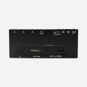 Commutateur HDMI StarTech.com VS421HD4KA 4 ports, résolution 4K 30Hz, HDCP, commutation automatique/prioritaire/manuelle, télécommande IR, RS-232 - Miniature 4