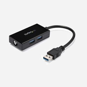 StarTech.com Adaptateur USB 3.0 vers Gigabit Ethernet + Hub 2 ports USB 3.0 (USB31000S2H) - Chipset Realtek RTL8153 - Support Jumbo Frames 9K - Miniature 1