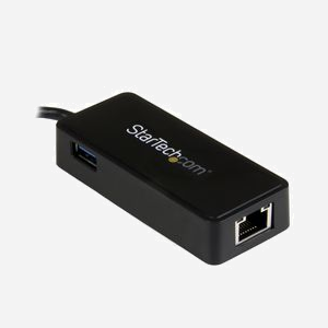 StarTech.com Adaptateur USB-C vers RJ45 Gigabit Ethernet + USB 3.2 Gen 1 Type-A, Chipset ASIX AX88179/VLI VL812, Support Jumbo Frames 4000, VLAN, Windows/macOS/Linux - Miniature 3