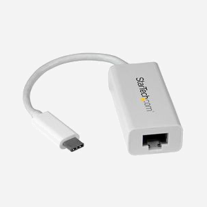 StarTech.com Adaptateur USB-C vers Gigabit Ethernet RJ45, USB 3.2 Gen 1, Chipset Realtek RTL8153, Blanc, Support Jumbo Frames 9000, Compatible Windows/macOS/Linux - Miniature 1