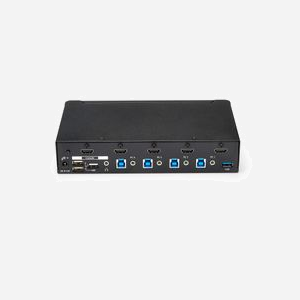 StarTech.com Switch KVM USB HDMI 4 Ports SV431HDU3A2 - Hub USB 3.0 Intégré, Résolution 1920x1080, Audio 3.5mm, Ports Console USB A - Miniature 4