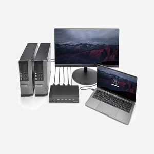 StarTech.com Switch KVM USB HDMI 4 Ports SV431HDU3A2 - Hub USB 3.0 Intégré, Résolution 1920x1080, Audio 3.5mm, Ports Console USB A - Miniature 2