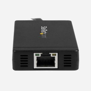 StarTech.com HB30C3A1GE : Hub USB-C vers 3x USB-A 3.2 Gen 1 (5Gbps) + Gigabit Ethernet RJ45, Chipset Genesys Logic/ASIX, Adaptateur secteur inclus - Miniature 4