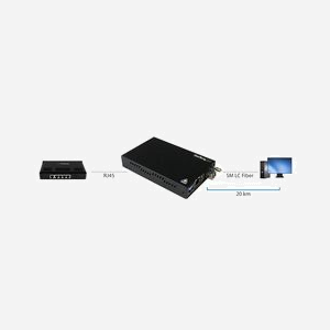 StarTech.com Convertisseur Fibre Optique Gigabit Ethernet ET91000SM20 Monomode LC 20km, 1000Base-T vers 1000Base-LX, 1x LC, Boîtier Acier, 1310nm - Miniature 4
