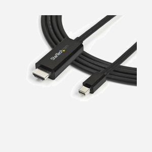 StarTech.com Câble Adaptateur Mini DisplayPort vers HDMI 3m, 4K 30Hz, DP 1.2, HDMI 1.4, HDCP, DPCP, Noir, Résolution Max 4096x2160 - Miniature 4