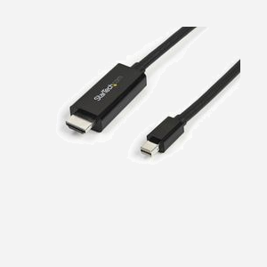 StarTech.com Câble Adaptateur Mini DisplayPort vers HDMI 3m, 4K 30Hz, DP 1.2, HDMI 1.4, HDCP, DPCP, Noir, Résolution Max 4096x2160 - Miniature 1