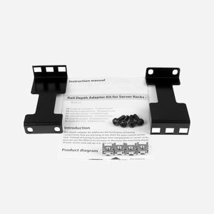 StarTech.com RDA1U : Kit Adaptateur Profondeur Rail Rack Serveur 1U, Extension +/- 10cm, Charge 40kg (4 Montants), Noir, TAA, CE, REACH - Miniature 5