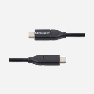Câble StarTech.com USB-C vers USB-C 0.5m, USB 2.0, 60W (3A) PD, M/M, PVC noir, Blindage Aluminium Mylar, 480Mbit/s - Miniature 4