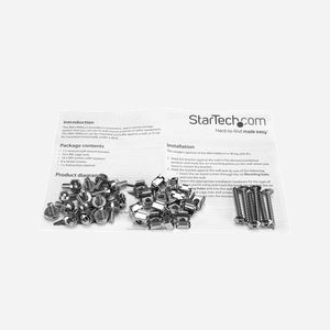 StarTech.com Rack Mural Vertical 6U Acier RK619WALLV, Charge 90.7kg, EIA/ECA-310-E, 505x152x282mm, Montage Mural/Plafond, Vis et Écrous Cage Inclus - Miniature 5