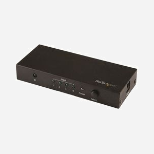 StarTech.com VS421HD20 Commutateur HDMI 2.0 4 Ports 4K 60Hz UHD avec HDCP 2.2, Résolution jusqu'à 3840x2160p, Audio 7.1, Noir