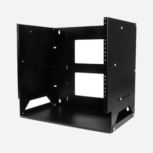 StarTech.com Rack Mural Réseau 8U Acier, Profondeur Ajustable 30-45cm, Étagère Intégrée, Charge 34kg, 2 Montants, Conforme EIA-310-D, TAA, WALLSHELF8U