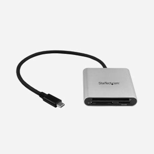StarTech.com Lecteur Cartes USB 3.0 Type-C pour SD/MicroSD/CompactFlash, Transfert 5Gbps, Boîtier Aluminium/Plastique, Realtek RTS5309