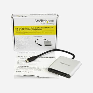 StarTech.com Lecteur Cartes USB 3.0 Type-C pour SD/MicroSD/CompactFlash, Transfert 5Gbps, Boîtier Aluminium/Plastique, Realtek RTS5309 - Miniature 5