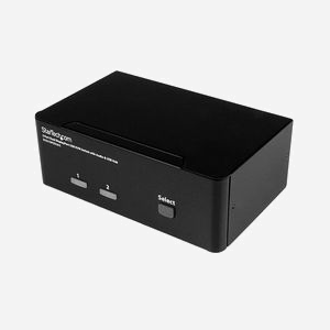 StarTech.com Switch KVM 2 Ports DisplayPort Double Affichage 4K 60Hz, Hub USB 2.0, Audio 3.5mm, Résolution 3840x2160, SV231DPDDUA2