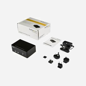 StarTech.com Switch KVM 2 Ports DisplayPort Double Affichage 4K 60Hz, Hub USB 2.0, Audio 3.5mm, Résolution 3840x2160, SV231DPDDUA2 - Miniature 4