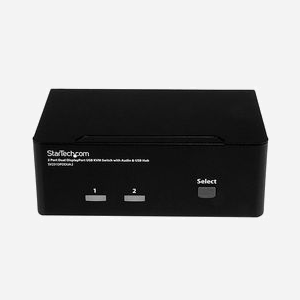 StarTech.com Switch KVM 2 Ports DisplayPort Double Affichage 4K 60Hz, Hub USB 2.0, Audio 3.5mm, Résolution 3840x2160, SV231DPDDUA2 - Miniature 2