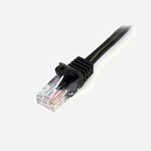 StarTech.com Câble Cat5e U/UTP RJ45 50cm Noir - Conducteur cuivre 24 AWG, Contacts Or 50µ, PoE, Fast Ethernet 100Mb/s, 350MHz - 45PAT50CMBK - Miniature 2