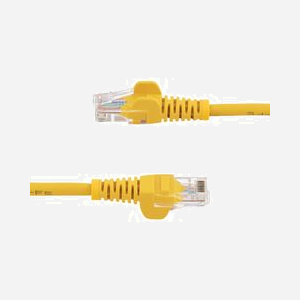 StarTech.com Câble Cat5e 5m Jaune U/UTP RJ45 M/M Contacts Or 50µ PoE 10/100Base-T(X) 100Mb/s 350MHz AWG24 CMG(CM) - Miniature 3