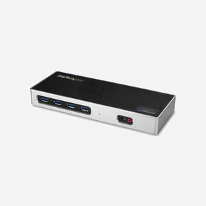 StarTech.com DK30A2DH Station d'accueil USB-C/USB-A Double 4K60Hz DisplayPort/HDMI - 6x USB 3.0 - GbE - Windows/macOS - Chipset DisplayLink DL-6950