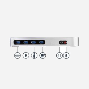 StarTech.com DK30A2DH Station d'accueil USB-C/USB-A Double 4K60Hz DisplayPort/HDMI - 6x USB 3.0 - GbE - Windows/macOS - Chipset DisplayLink DL-6950 - Miniature 5
