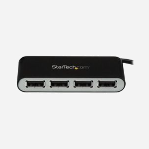 StarTech.com Hub USB 2.0 4 ports ST4200MINI2, 480 Mbit/s, boîtier plastique noir/argent, câble intégré, compatible Windows/Mac/Linux/Chrome OS - Miniature 3