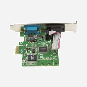 StarTech.com Carte PCIe 2 ports série RS232 DB9, UART 16C1050, Débit 460.8Kbps, Profil Bas/Standard, Chipset SystemBase SB16C1052PCI, Windows. - Miniature 3