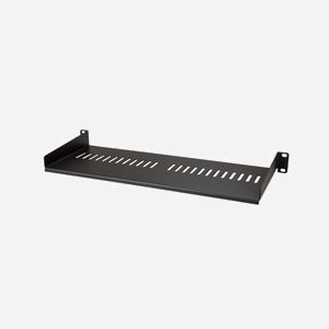 StarTech.com Étagère Rack 1U Ventilée Acier 175mm Profondeur - Charge 20kg, EIA/ECA-310-E, 440x175x44mm, Noir, Visserie incluse - CABSHELF1U7V