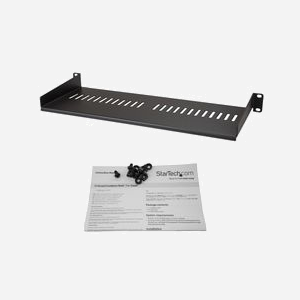 StarTech.com Étagère Rack 1U Ventilée Acier 175mm Profondeur - Charge 20kg, EIA/ECA-310-E, 440x175x44mm, Noir, Visserie incluse - CABSHELF1U7V - Miniature 4