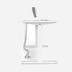 StarTech.com CMVBMOD : Goulotte Passe-Câbles Vertébrée Argent, Ajustable 129cm, 4 Conduits, Base Lestée, Fixation Bureau, Plastique/Acier, RoHS - Miniature 2