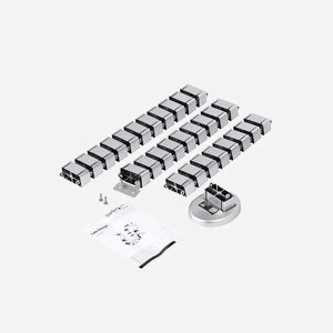 StarTech.com CMVBMOD : Goulotte Passe-Câbles Vertébrée Argent, Ajustable 129cm, 4 Conduits, Base Lestée, Fixation Bureau, Plastique/Acier, RoHS - Miniature 3
