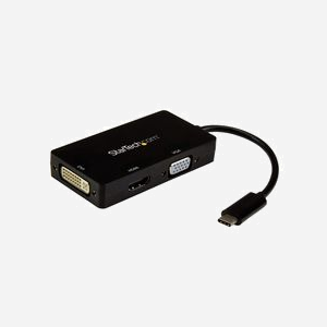 StarTech.com CDPVGDVHDBP : Adaptateur USB-C vers HDMI 4K 30Hz / DVI (1920x1200) / VGA (1920x1200) - USB Type-C Mâle - 15cm
