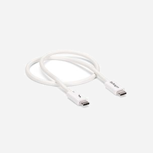 StarTech.com Câble Thunderbolt 3 50cm 40Gbps USB-C Blanc - Compatible Thunderbolt, USB, DisplayPort, Vidéo 4K 60Hz, Alimentation 100W - Miniature 2