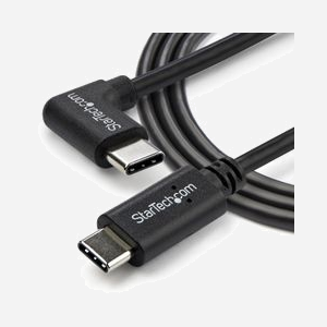 Câble StarTech.com USB-C 2.0 Mâle/Mâle 1m, Angle Droit, 60W (3A) Power Delivery, Charge & Synchronisation, Contacts Nickel, Noir, RoHS, CE, REACH - Miniature 5
