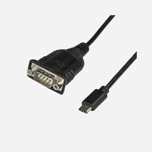 StarTech.com ICUSB232C Adaptateur USB-C vers RS232 DB9 M/M 0.4m, Chipset Prolific PL2303RA, Compatible Windows/macOS/Linux - Miniature 1