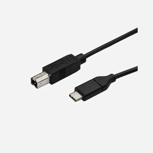 StarTech.com Câble USB-C vers USB-B 3m, USB 2.0, M/M, PVC Noir, 480 Mbit/s, AWG 23/28, Contacts Nickel, RoHS - USB2CB3M