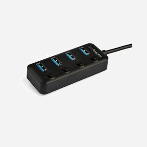 StarTech.com Hub USB 3.0 Type-C vers 4x USB 3.2 Gen 1 Type-A, 5Gbps, Commutateurs Individuels, Alimentation USB, Câble 25cm, Chipset VIA/VLI VL817 - Miniature 2