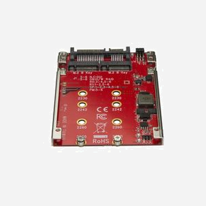 StarTech.com S322M225R Adaptateur Double SSD M.2 vers SATA 2.5" RAID 0/1/BIG/JBOD, SATA III 6Gbps, ASMedia ASM1092R, Support TRIM/S.M.A.R.T. - Miniature 3