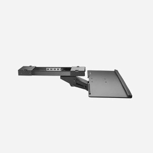 StarTech.com KBTRAYADJ Support Clavier Sous Bureau Ajustable (670x255mm, 2kg) - Inclinaison +/-15°, Pivotement +/-20°, Acier/Plastique, Noir - Miniature 2