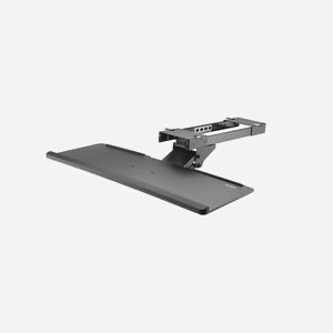 StarTech.com KBTRAYADJ Support Clavier Sous Bureau Ajustable (670x255mm, 2kg) - Inclinaison +/-15°, Pivotement +/-20°, Acier/Plastique, Noir - Miniature 1