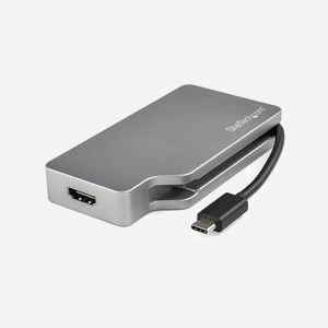 StarTech.com Adaptateur USB-C Multiport vers HDMI 2.0, Mini DisplayPort 1.2, VGA, DVI-D (1080p), 4K60Hz, Aluminium, USB 3.2 Gen 1 - Miniature 1