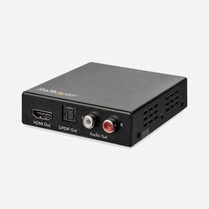 StarTech.com Extracteur Audio HDMI 4K 60Hz HD202A - Sorties RCA et Toslink, HDMI 2.0, HDR, Bande Passante 18 Gbit/s, Jusqu'à 5.1 Canaux