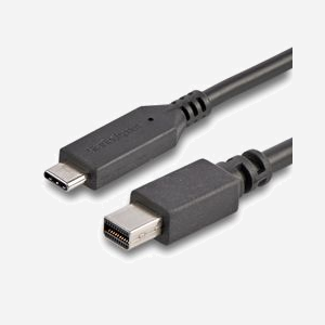 StarTech.com CDP2MDPMM6B : Câble Adaptateur USB-C vers Mini DisplayPort 4K 60Hz - 1.8m - Compatible Thunderbolt 3 - Noir - Chipset STM32F072CBU6